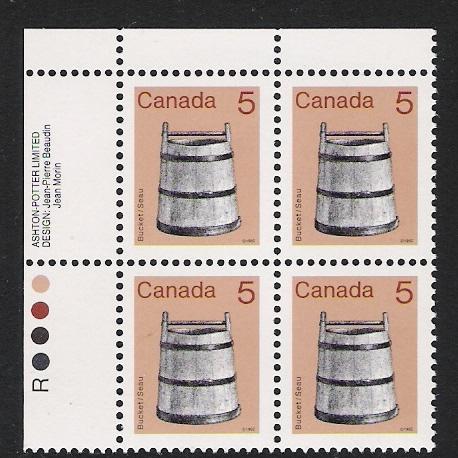 Canada #920ii UL PL BL Bucket 5