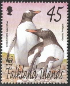 FALKLAND ISLANDS Scott 819 Mint No Gum WWF Penguin Bird 2002