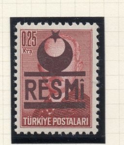 Turkey 1951-54 Early Issue Fine Mint Hinged 0.25k. Resmi Optd NW-17776