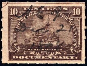 R168 10¢ Documentary Stamp (1898) Used