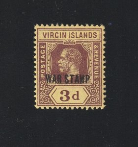 EDSROOM-13448 Virgin Islands MR2 LH 1916-17 War Tax CV$7