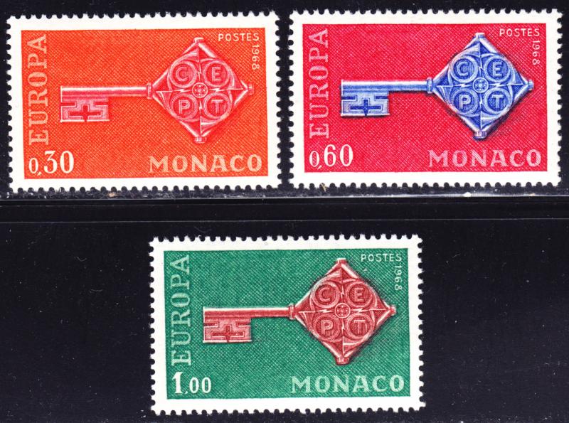 Monaco Scott 689-691  complete set  VF mint OG NH.