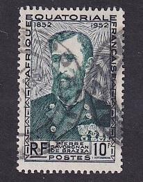 French Equatorial Africa   #185  used  1951  de  Brazza