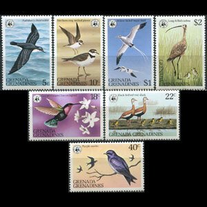 GRENADA GRENADINES 1978 - Scott# 290-6 Birds Set of 7 NH