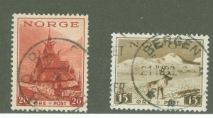 Norway #181-2 Used Multiple
