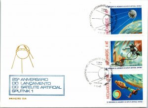 Mozambique 1982 FDC - 25th Anniv Sputnik 1 Launch, Artificial Satellite - F12484