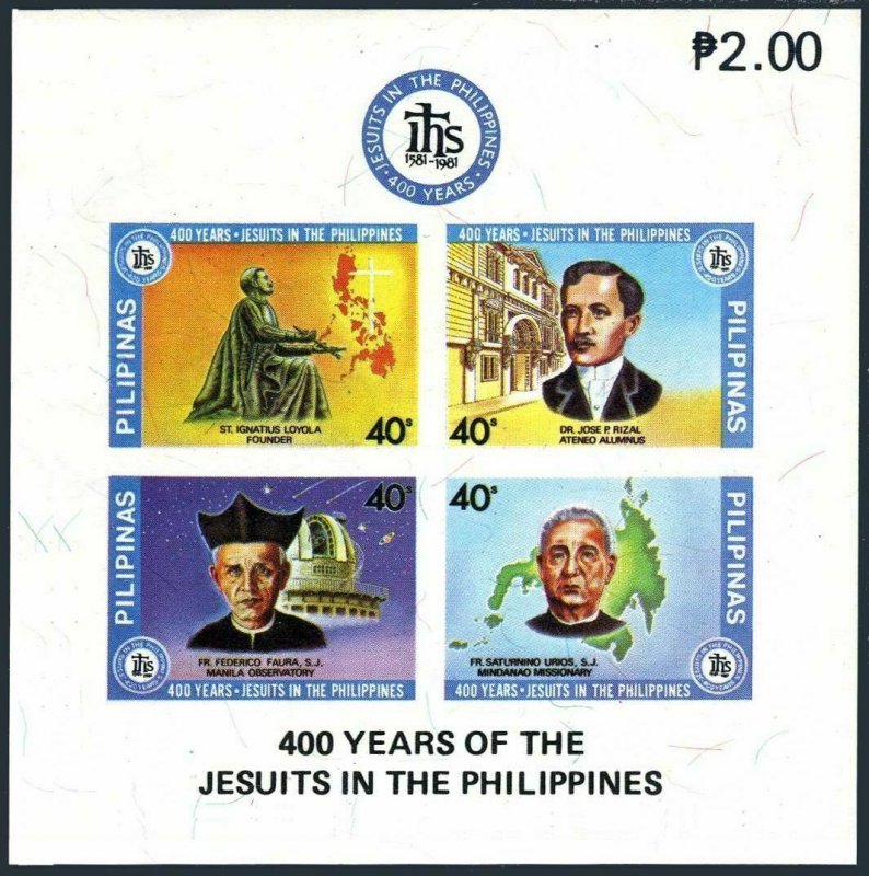 Philippines 1533-1536a,1537,MNH. Jesuits in Philippines,St.Ignatius Loyola,1981.