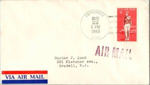 United States Ohio Deersville 1963 4f-bar  8c Amelia Earhart Air Mail.