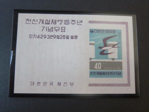 Korea 1960 Sc 311a Bird set MNH