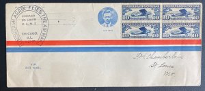 1928 Chicago IL USA Lindbergh Flight Airmail Cover To St. Louis Mo Early CAM 2