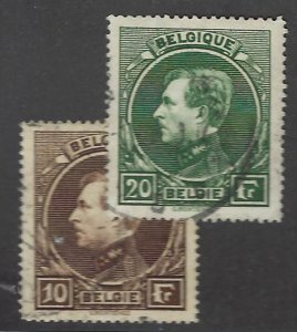 Belgium SC#212-213 Used F-VF SCV$29.50...Great Spot(s)!