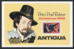 Antigua 527 sheet,MNH.Michel Bl.39. Christmas 1978,Paintings by Rubens.