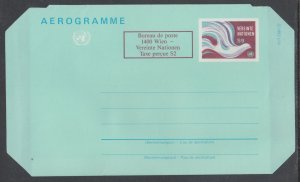 UN, Vienna Sc UC2 mint 1986 surcharged 6s Air Letter Sheet, VF Aerogramme