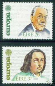 IRELAND EIRE Scott 616-7 MNH** Europa 85 composers