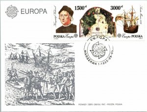 Poland 1992 FDC - Warsaw on Cancel - F12580