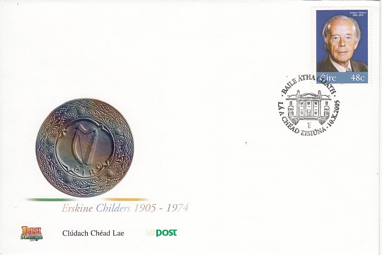 Ireland 2005 FDC Scott #1632 48c Pres. Erskine Childers