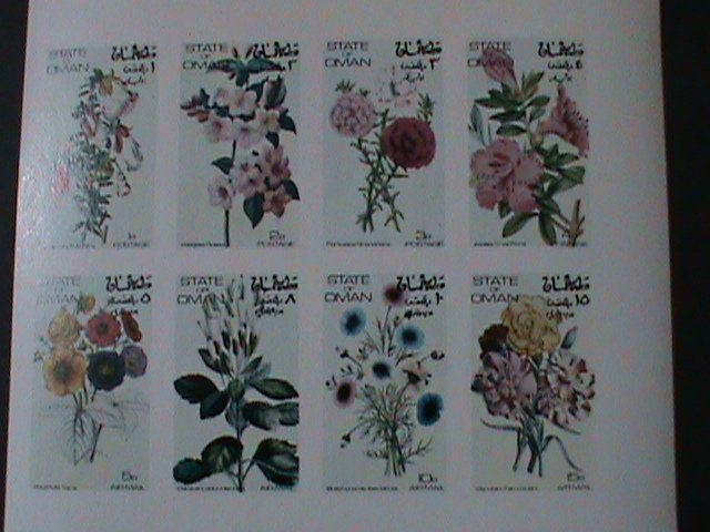 OMAN-LOVELY GARDEN FLOWERS MNH-IMPERF-SHEET VF-EST.VALUE $14  LOWEREST PRICE