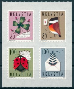 Switzerland Flowers Stamps 2018 MNH Special Events Birds Ladybirds 4v S/A Set