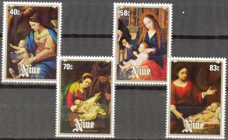 Niue 1984 Christmas Art Paintings set of 4 MNH