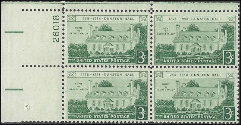 1106 Mint,OG,NH... Plate Block of 4... SCV $1.00