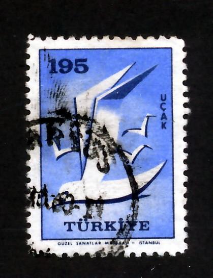 Turkey 1959 Scott C37 used - 195k, Birds, Gulls