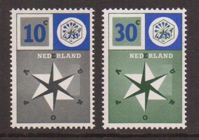 Netherlands   #372-373  MNH   1957  Europa