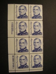 Scott 1854, 11c Alden Partridge, Zip & Copy block of 8 LL, MNH Great Americans