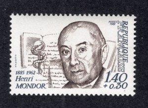 France 1982 1.40fr + 30c Mondor, Scott B542 MNH, value = 60c