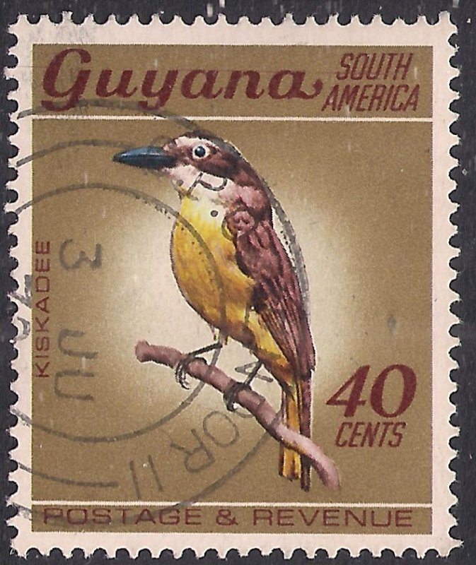 Guyana 1968 QE2 40ct Great Kiskadee Used SG 457 ( F1069 )