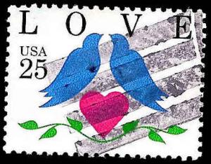 # 2440 USED LOVE STAMP 2 DOVES