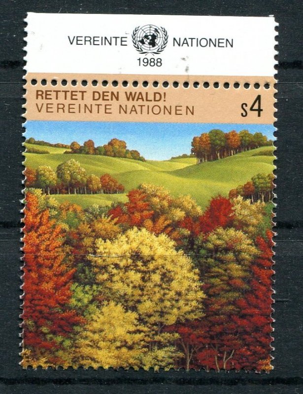 United Nations Vienna Sc#80 MNH, 4s multi, Save the forest (1988)