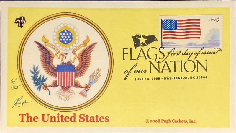 Pugh Cachets 4273 Flags of Our Nation Stamp FOON Great Seal of United States PNC