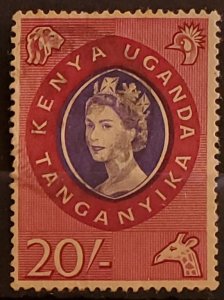 1978 Kenya, Uganda, Tanganyika Scott # -135 20/ Queen Elizabeth II Used VLC