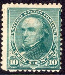 US Stamp #226 10c Green Webster MINT Regummed SCV $160 (as hinged)