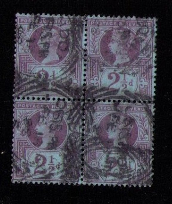 Great Britain Sc #114  Used Block Of Four F-VF