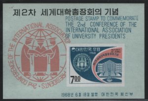Korea South 1968 MNH Sc 605a 7w Kyung Hee University Int'l Assn University Pr...