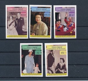 D320433 40th Wedding Anniversary Queen Elizabeth II MNH Union Island Imperforate