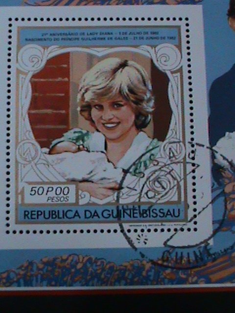 ​GUINE BISSAU-1982 -SC#C49-PRINCESS DIANA 21ST BIRTHDAY-CTO-S/S VF HARD TO FIND-