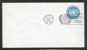 Just Fun Cover United Nations #U1 FDC Cachet (A1185)