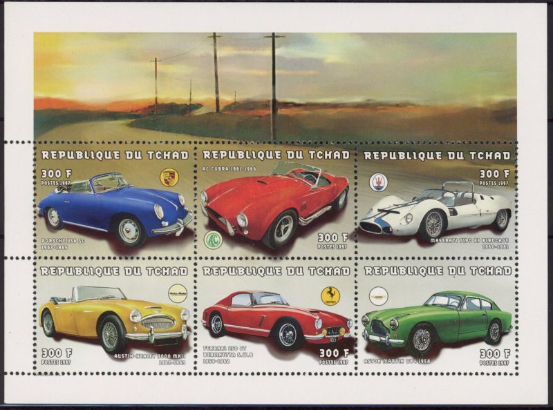 [Hip1298] : Tchad 1997 Cars Good sheet very fine MNH