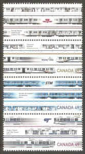 CANADA Sc# 2031a MNH FVF 5Strip Urban Transit Light Rail