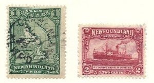 Newfoundland #145-46 (U)  CV $1.95