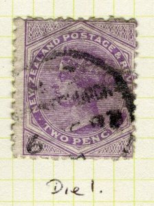 NEW ZEALAND;   1882 classic Side Facer issue used 2d. value, Wmk. 12a.