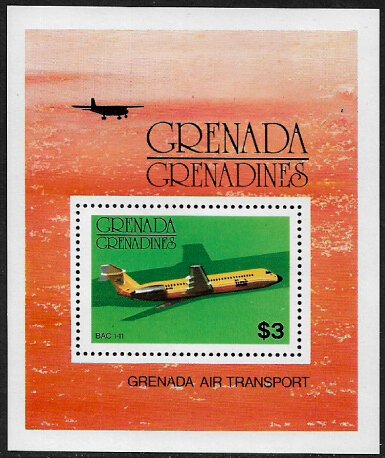 Grenada, Grenadines #188 MNH S/Sheet - Airplanes