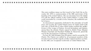 THE HISTORY OF THE U.S. IN MINT STAMPS UNITED NATIONS 25th ANNIVERSARY