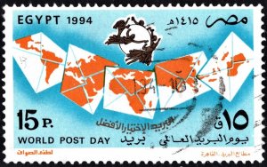 Egypt SC#1565 15pt World Post Day (1994) Used