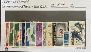 US Stamps- SC# 1230 - 1241 - 1963 Commemorative Year Set - MNH - SCV = 3.00