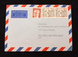 C) 1974, GERMANY, AIR MAIL, ENVELOPE SENT TO THE UNITED STATES. MULTIPLE SPS. XF