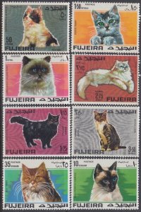 FUJEIRA Michel # 206-13 CPL MNH SET of 8 - VARIOUS CATS