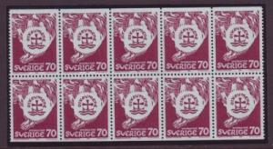 Sweden Sc789a 1968 World Council Churches stamp bklt pane NH